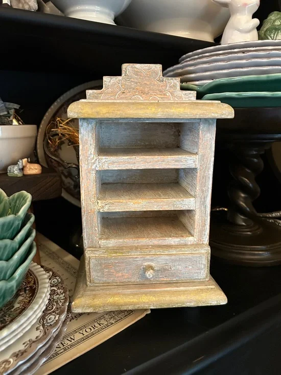 Chippy Wooden Butter Pat Display Cabinet - Picture 5 of 10